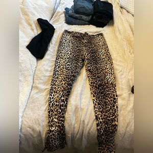 Midrise animal print pants